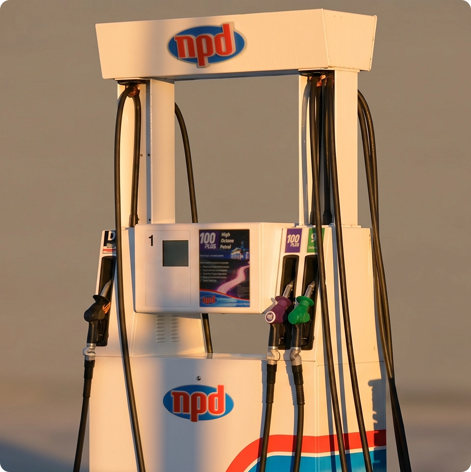 NPD fuel pump with 91, Diesel and 100Plus petrol